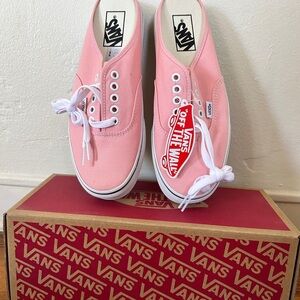 Vans Pink Canvas Mule Sneakers